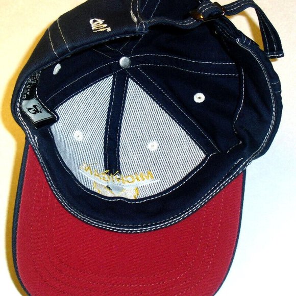 Michigan Wolverines M logo Mens adjustable strapback hat New Ncaa Gear For Sport - Picture 2 of 4